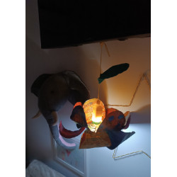 A flor luminosa ( Candeeiro)  - Oficina em Casa